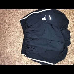 Black nike shorts with st.jude logo